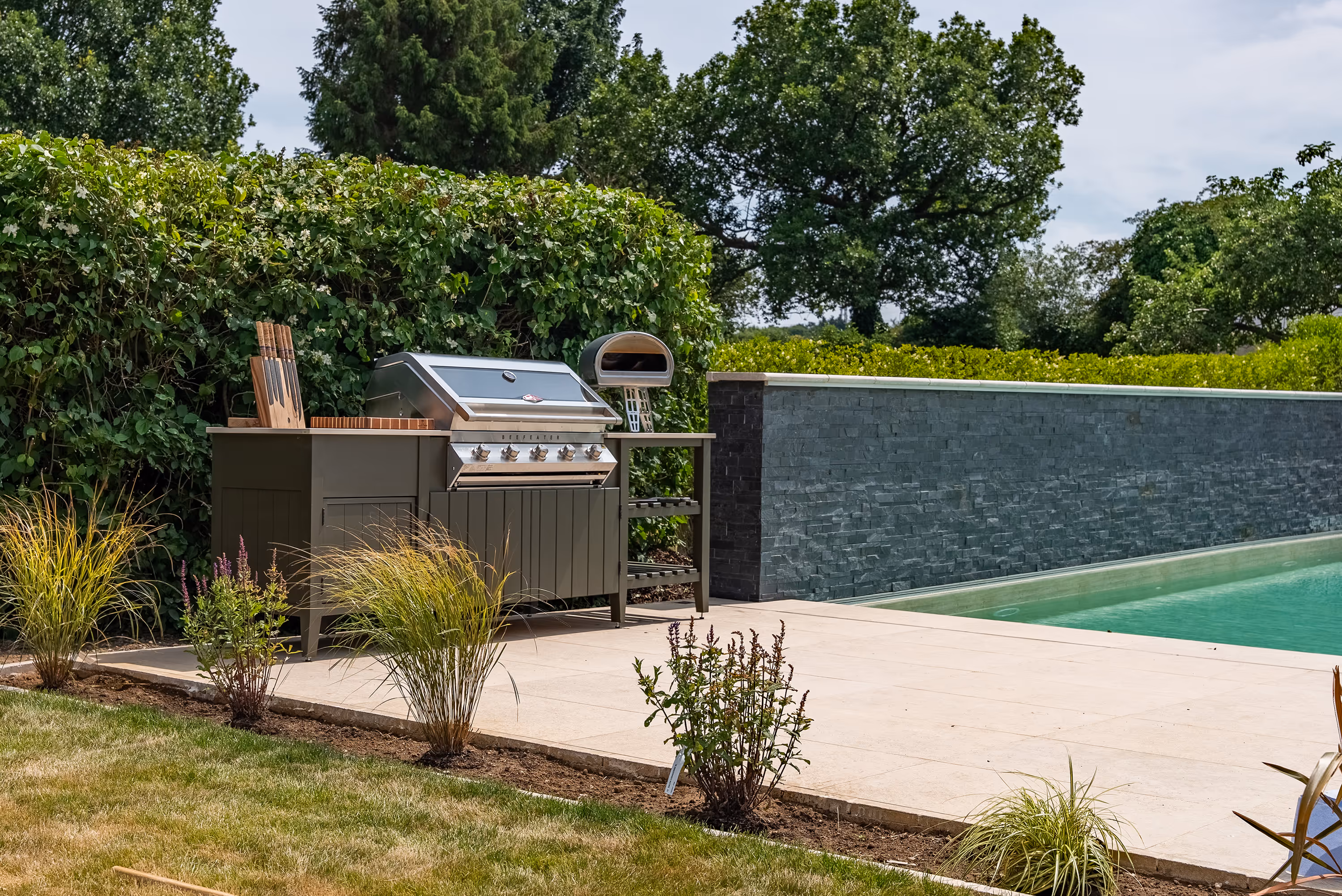 Alfresco one poolside wide countryside view