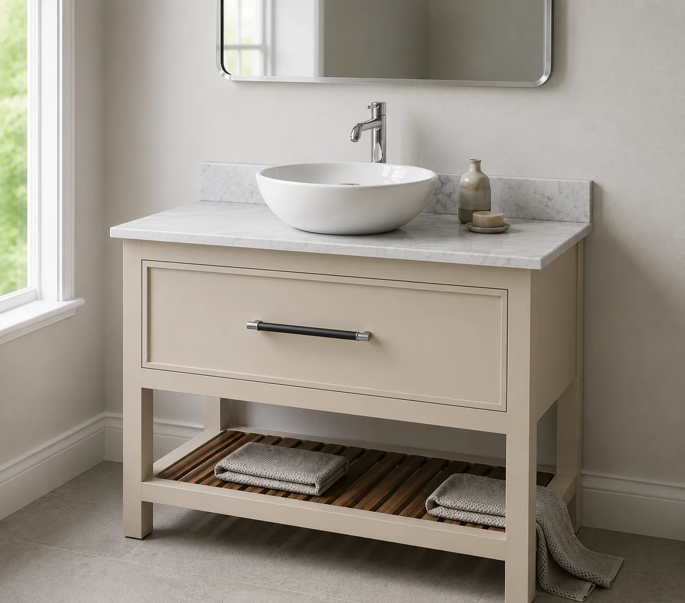 Single Slimline Shaker Vanity Unit